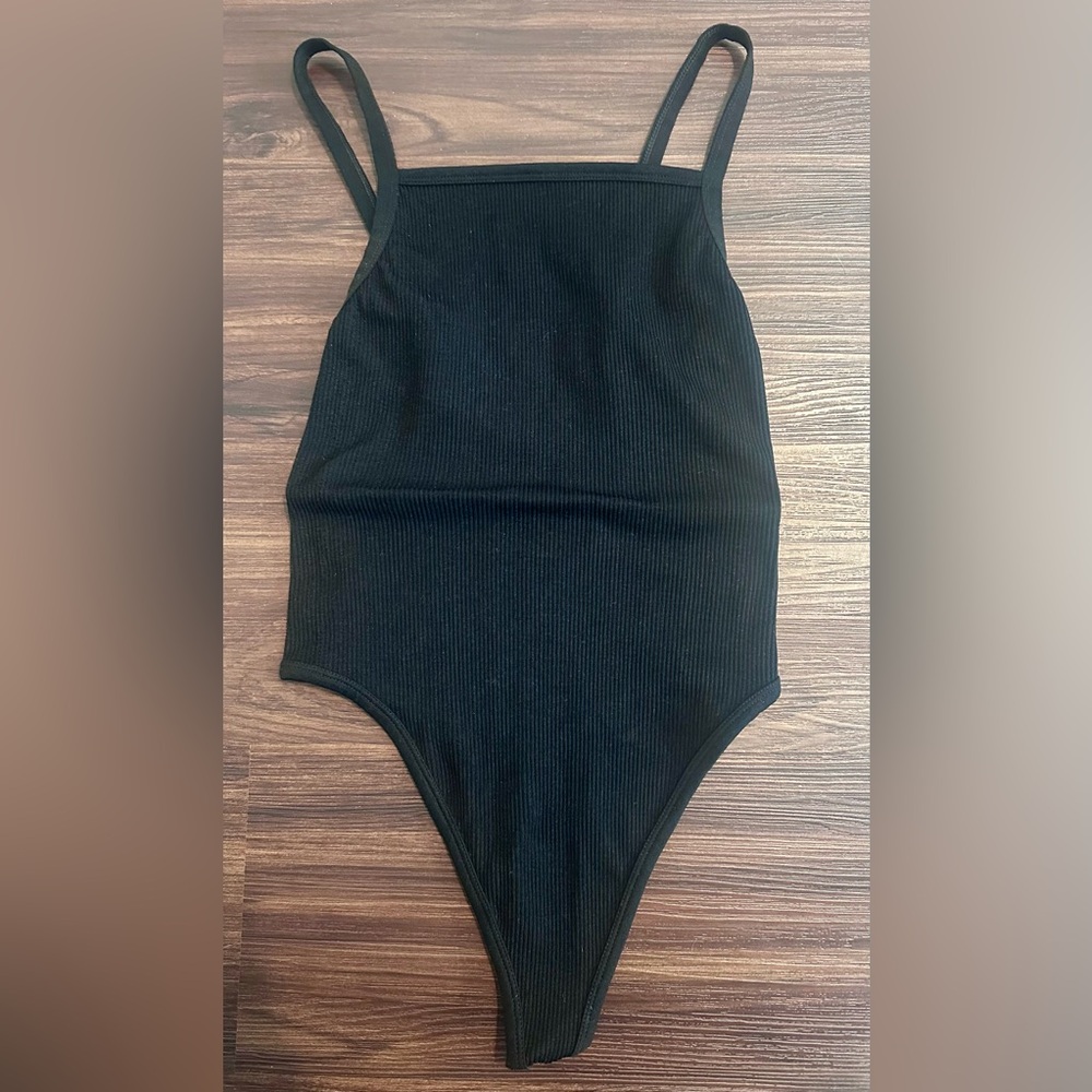 Urban Outfitters “Out From Under” Black Ribbed Body Suit M/L